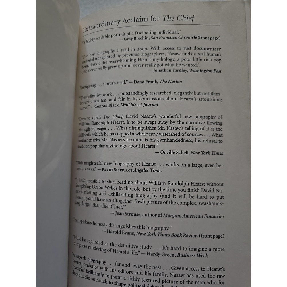 2000 BOOK, THE CHIEF: LIFE OF WILLIAM RANDOLPH HEARST Newspaper, Political Leade - Picture 3 of 4